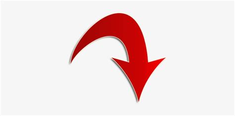 Curved Red Arrow Red Curved Down Arrow Png Image Transparent Png