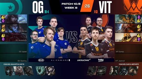 Origen Vs Vitality En Lec Spring Split W D P Cda