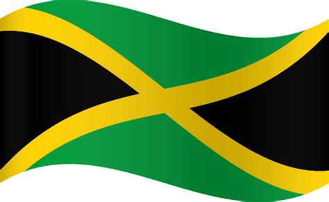 Printable Country Flag Of Jamaica Waving Vector Country Flags Of