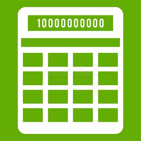 Calculator Icon Green Stock Vector Illustration Of Button 102014959