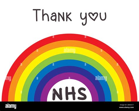 Thank You NHS Rainbow Vector Stock Vector Image Art Alamy