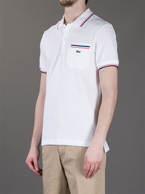 Lacoste L Ive Polo Shirt With Pocket In White For Men Lyst