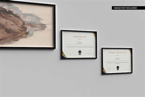 Concept De Certificat Avec Maquette De Cadre Psd Premium