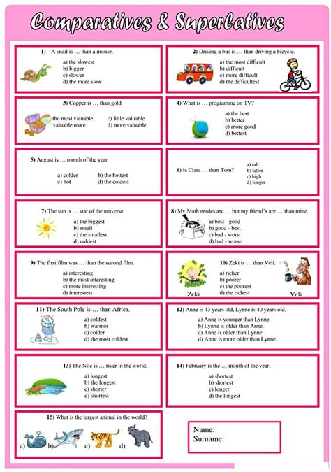 Comparatives And Superlatives Worksheet Lesson 38778 Hot Sex Picture