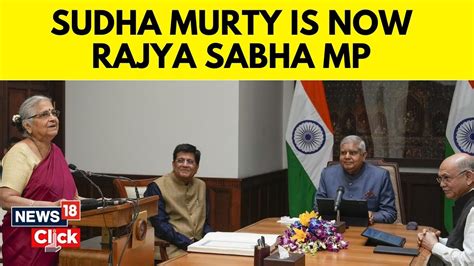 Sudha Murty Oath Sudha Murty Takes Oath As Rajya Sabha MP Oath