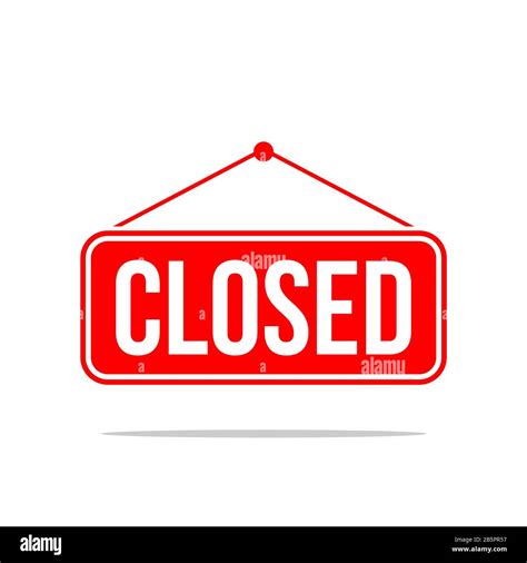 closed signage vector template design illustration design vector eps