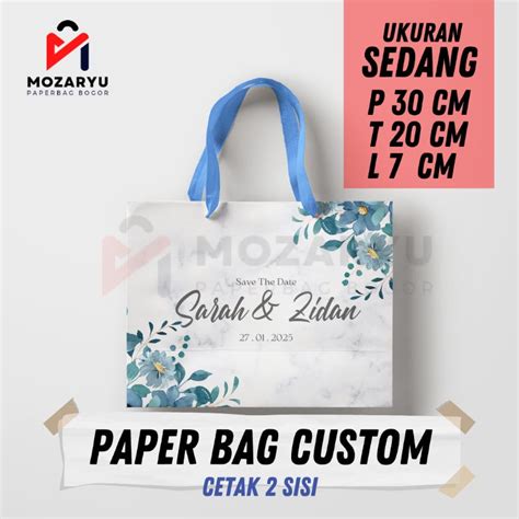 Jual Paper Bag Bridesmaid Custom Ukuran Sedang Cetak 2 Sisi Ekspres 1