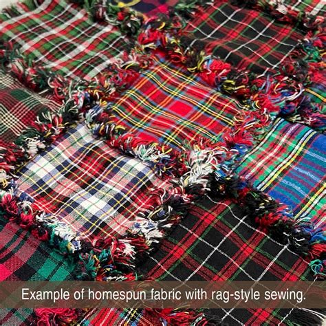 Full Yard Scotty Red Tartan Christmas Plaid Homespun Cotton Etsy