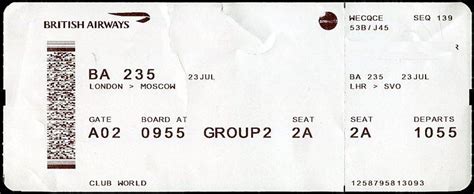 British Airways Boarding Pass