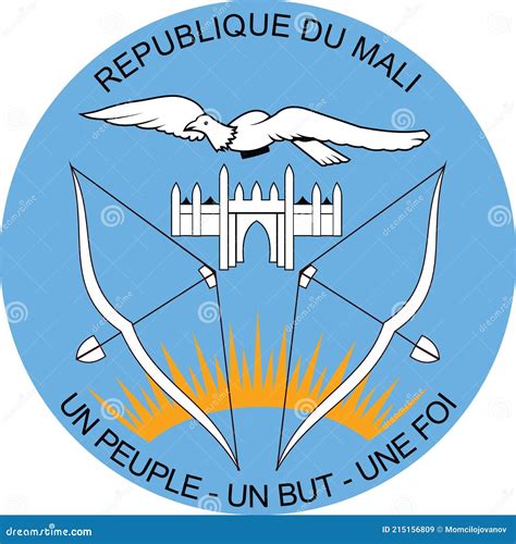 Coat Of Arms Of The Republic Of Mali Stock Vector Illustration Of