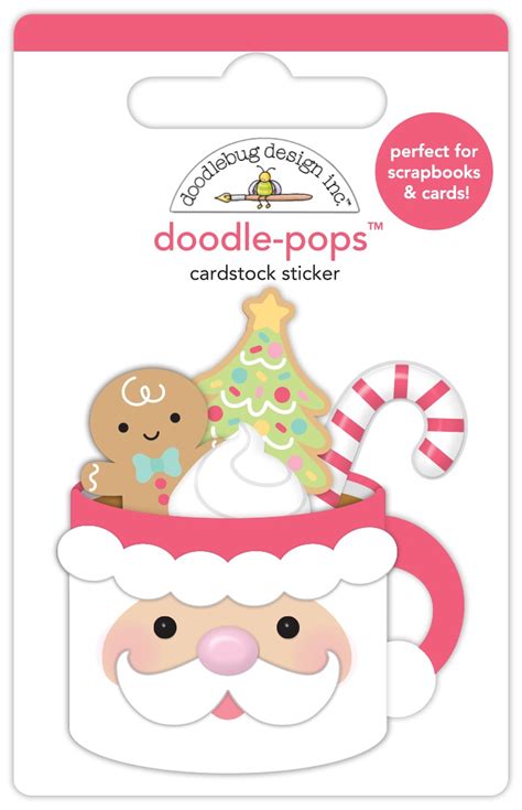 Doodlebug Doodle Pops D Stickers Gingerbread Kisses Christmas Cocoa