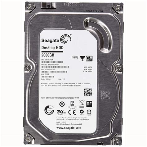 Disco Duro Interno Seagate Tb Rpm Sata Para Pc