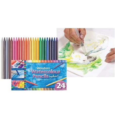 Woodless Watercolour Pencils 24s Educational Art Supplies