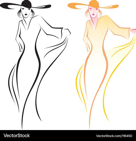 Fashion Girl Royalty Free Vector Image Vectorstock