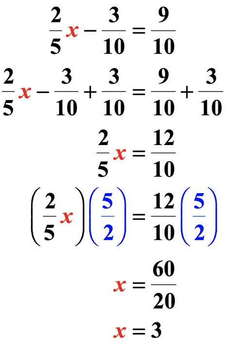 Two Step Equations Fractions