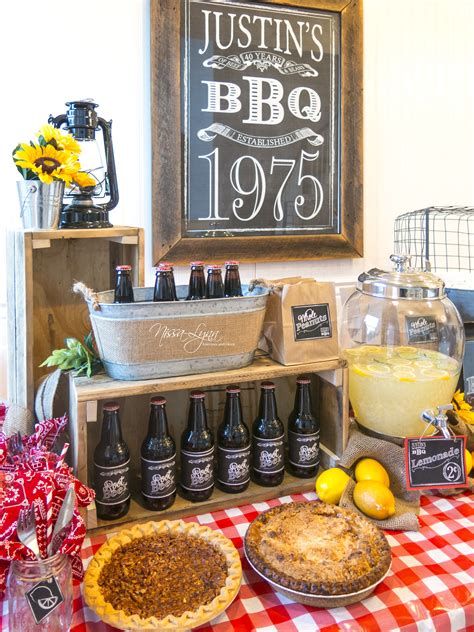 Rustic Bbq Birthday Party Man 40th Birthday Party Rustic Birthday