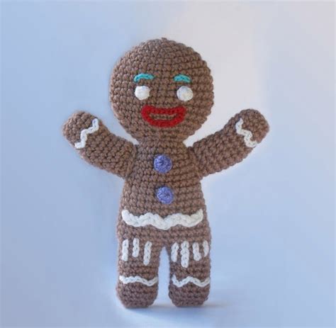 Пряничный человечек, схема вязания крючком №16892