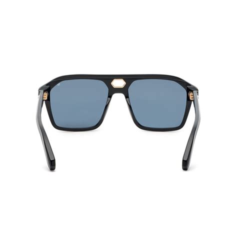 Philipp Plein Spp072m Brave Shade 0700 Glossy Black Sunglasses Man