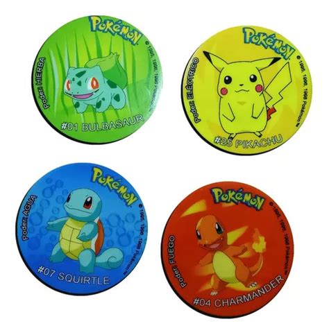 Posavasos De Tazos Pokemon Pack De 4 Cuotas sin interés