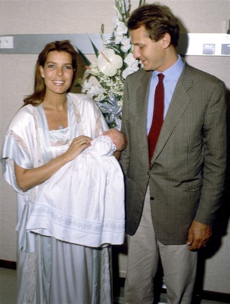 Princess Caroline Of Monaco And Stefano Casiraghi With Their Newborn