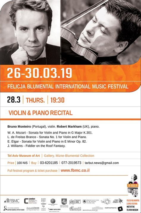 Telavive Recital de Violino e Piano de Bruno Monteiro Camões