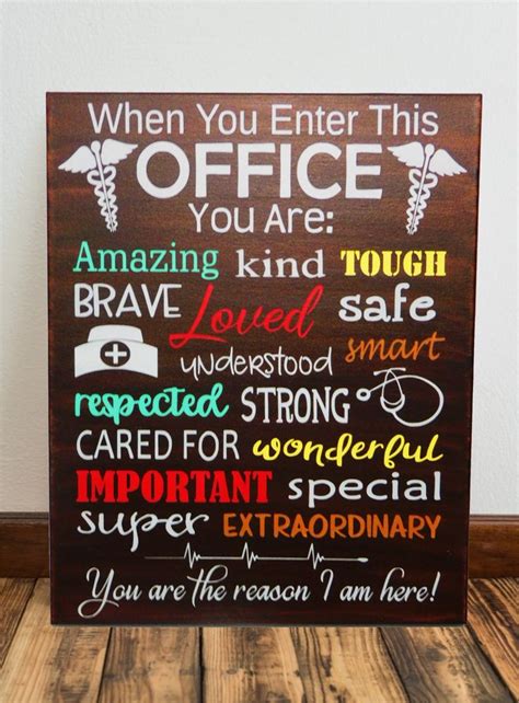 When You Enter This Office Nurse Canvas Sign Decor School Nurse Office Decorations School