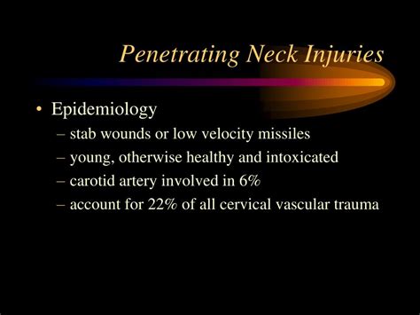 Ppt Penetrating Neck Injuries Powerpoint Presentation Free Download Id 6887578