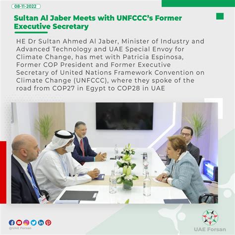 Uae Forsan On Twitter He Dr Sultan Ahmed Al Jaber Meets With Unfcccs