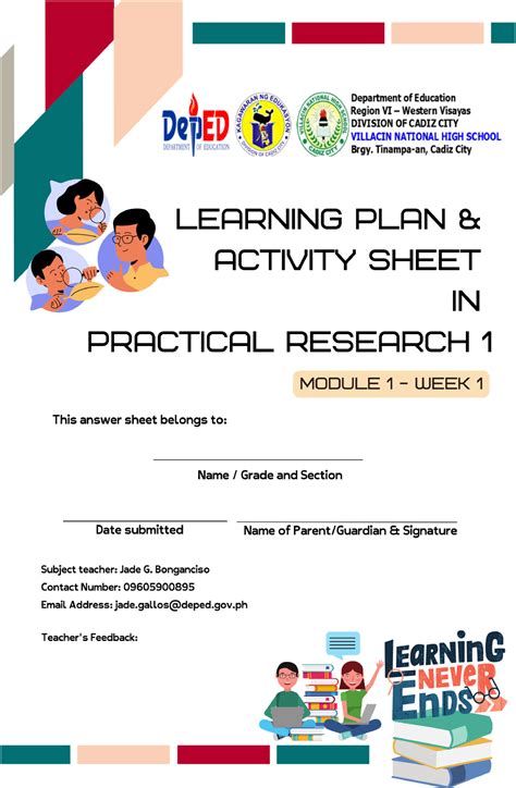 Learning Activity Sheet Practical Research Module 1 Learning Tasks In Lesson 1 Direction