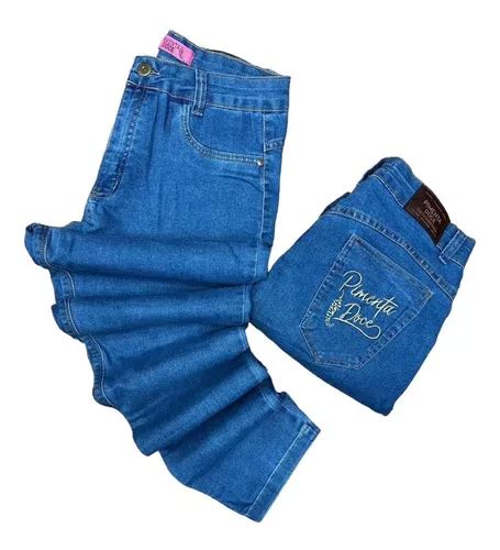 Calças Jeans Feminina Hot Pants Elastano Skinny Pimenta Doce Parcelamento sem juros