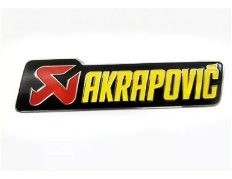 Adesivo Alto Relevo Emblema Aluminio Akrapovic Escapamento Moto