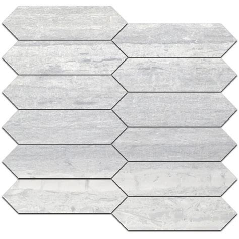 Grigio Elegante 1 3 4 X 6 1 2 Honed Picket Mosaic Pera Tile