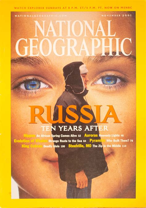 National Geographic November 2001 RUSSIA TEN YEARS AFTER