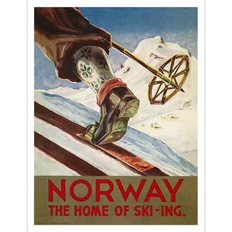 Norway The Home Of Skiing Poster 3 Sizes