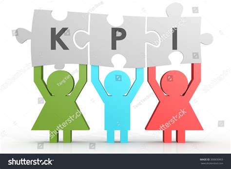 Kpi Key Performance Indicator Puzzle Line Stock Illustration 300830903 ...