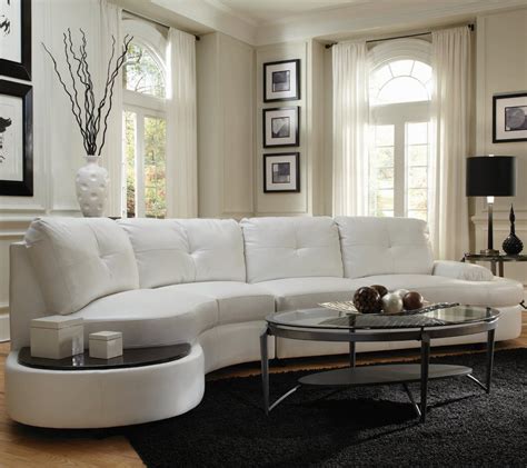 Talia Contemporary Sectional Conversation Sofa with Built-In Table ...