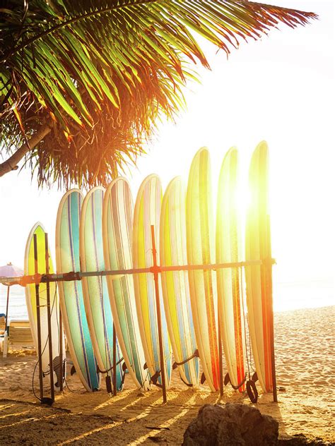 Surfboards On The Beach