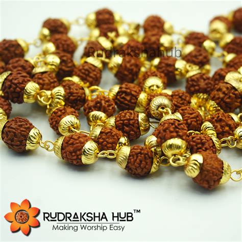 Rudraksha Gold Cap Mala