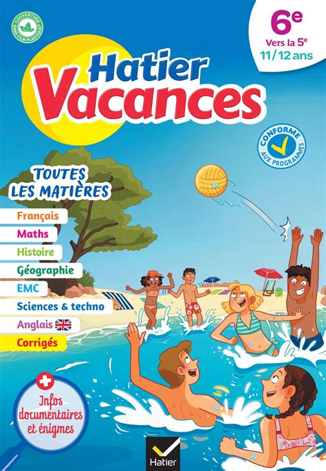 Hatier Vacances Cahier De Vacances Toutes Les Mati Res De La