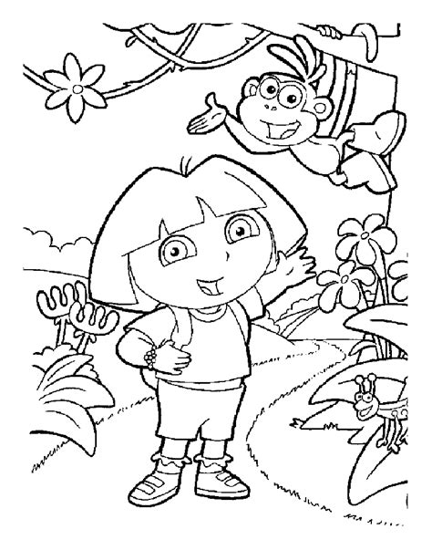 Dora Boots Coloring Page