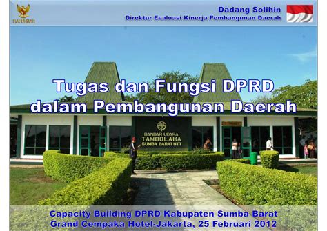 Tugas Dan Fungsi Dprd Dalam Pembangunan Daerah Ppt