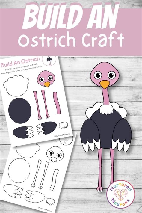 Cute Build An Ostrich Craft Cut And Paste Activity For Kids Artofit