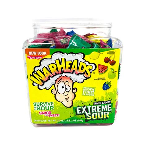 Warheads Extreme Sour Hard Candy Tub 1 X 240ct Jdm Distributors Ltd