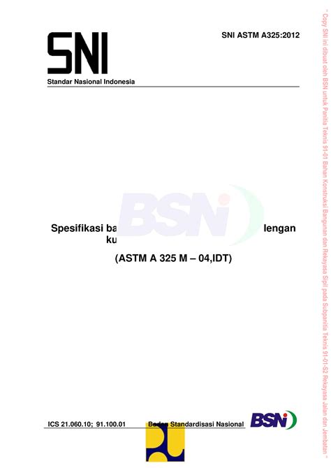 Standar Nasional Indonesia Spesifikasi B Standar Nasional Indonesia