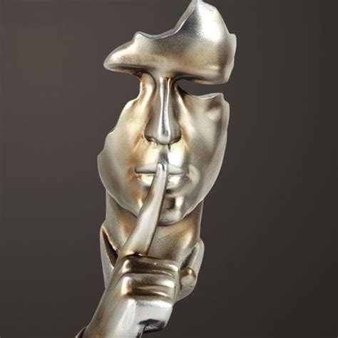 O Sil Ncio A Est Tua De Ouro Escultura Do Pensador Abstrato Mantenha