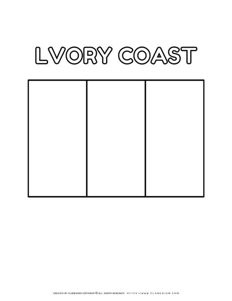 Ivory Coast Flag Coloring Page Fun And Educational Activity