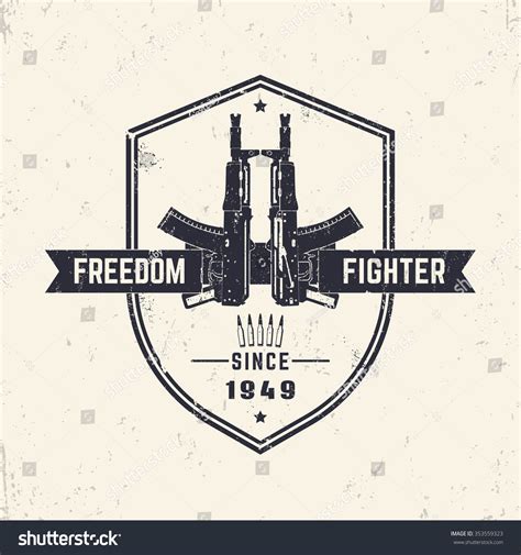 Freedom Fighter Tshirt Design Print Automatic: vector de stock (libre ...