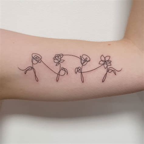 Single Line Tattoos