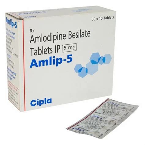 Amlip Mg Tablet At Rs Pack Amlodipine Besylate Tablet In