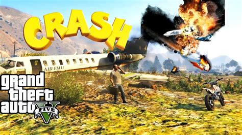 Gta 5 Plane Crash Mission Gta V Mission Gta Gta5 Gameplay Youtube